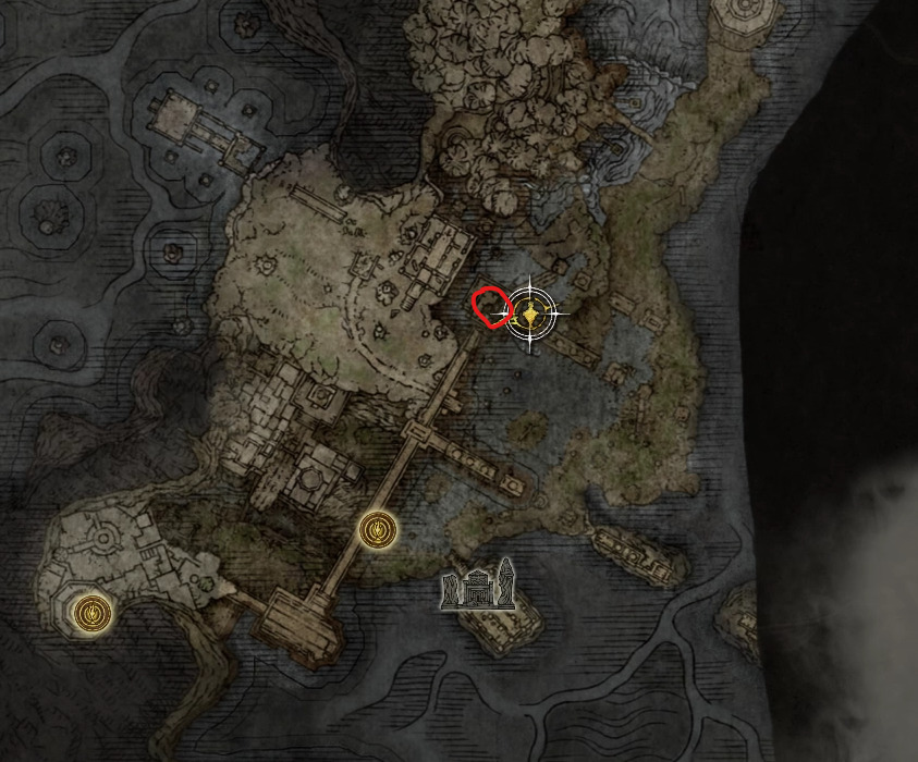abandoned merchant location map elden ring