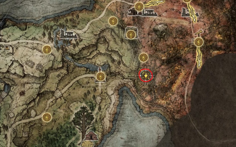 caelid fort gael explosive greatbolt map location elden ring