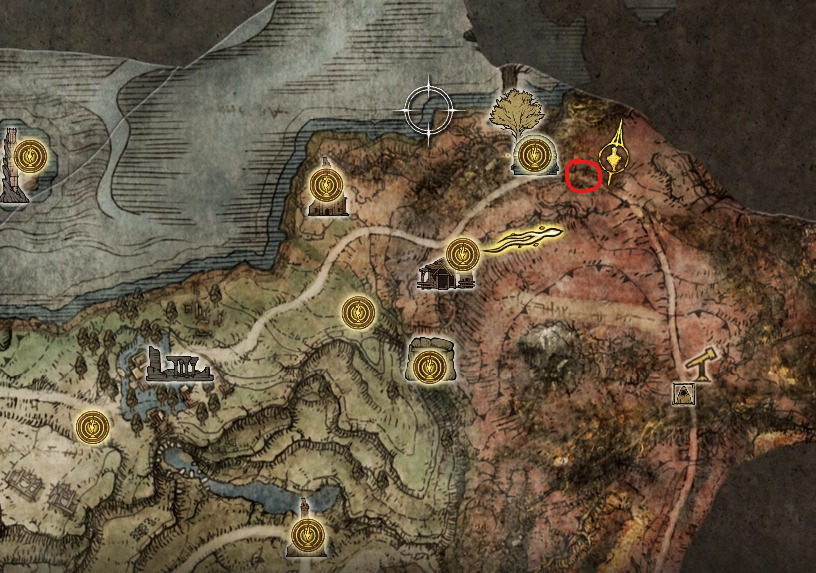 caelid greatsword map location elden ring