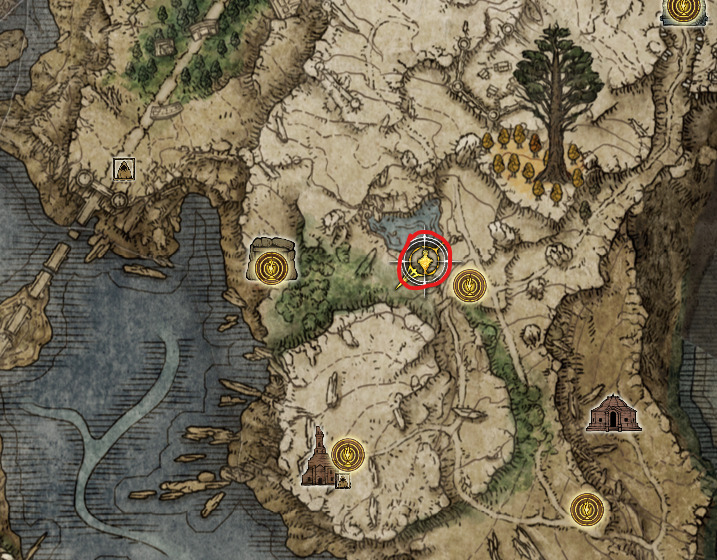 spiralhorn shield map location elden ring