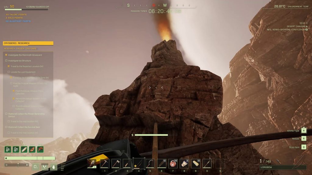icarus mission walkthrough cryogenic research desert spire ascent safety ledges