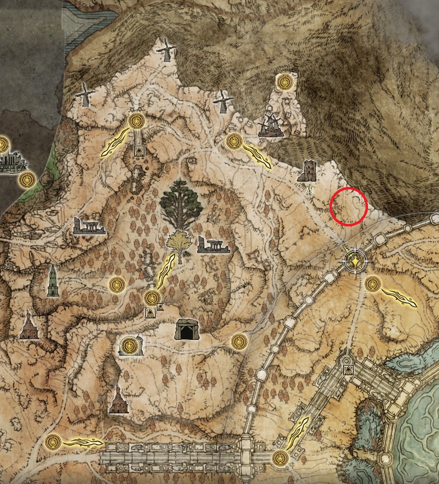 location of ash of war lightning slash elden ring