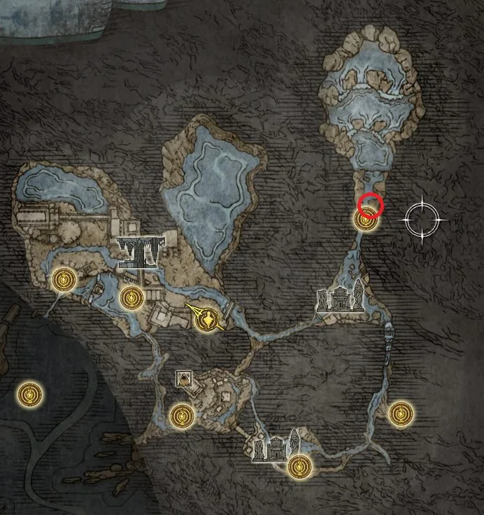 location of miniature ranni ansiel river main elden ring