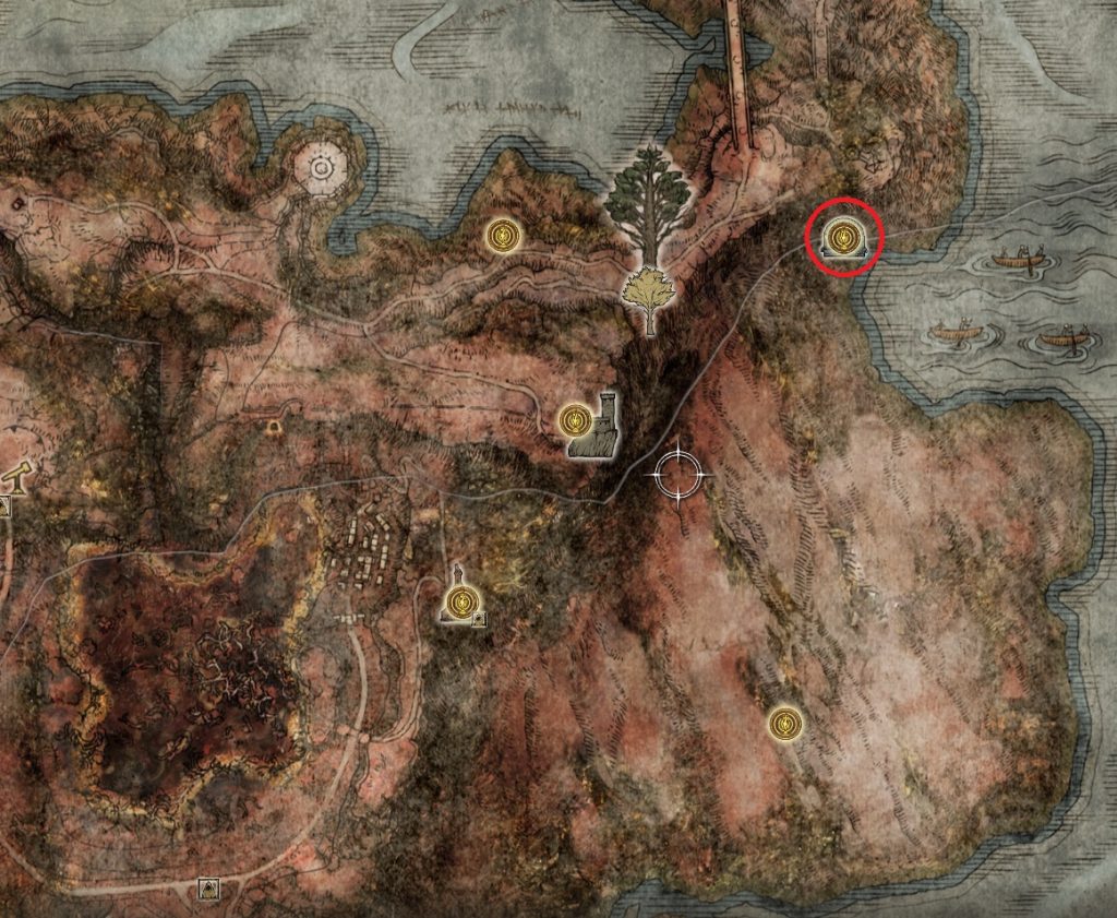 war dead catacombs dungeon location map elden ring