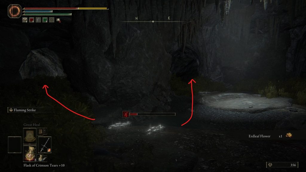 dragonbarrow cave path choice elden ring