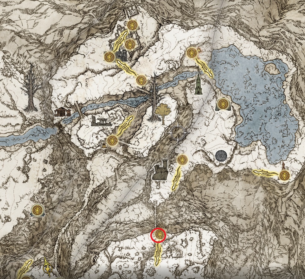map mountaintops of the giants east location elden ring