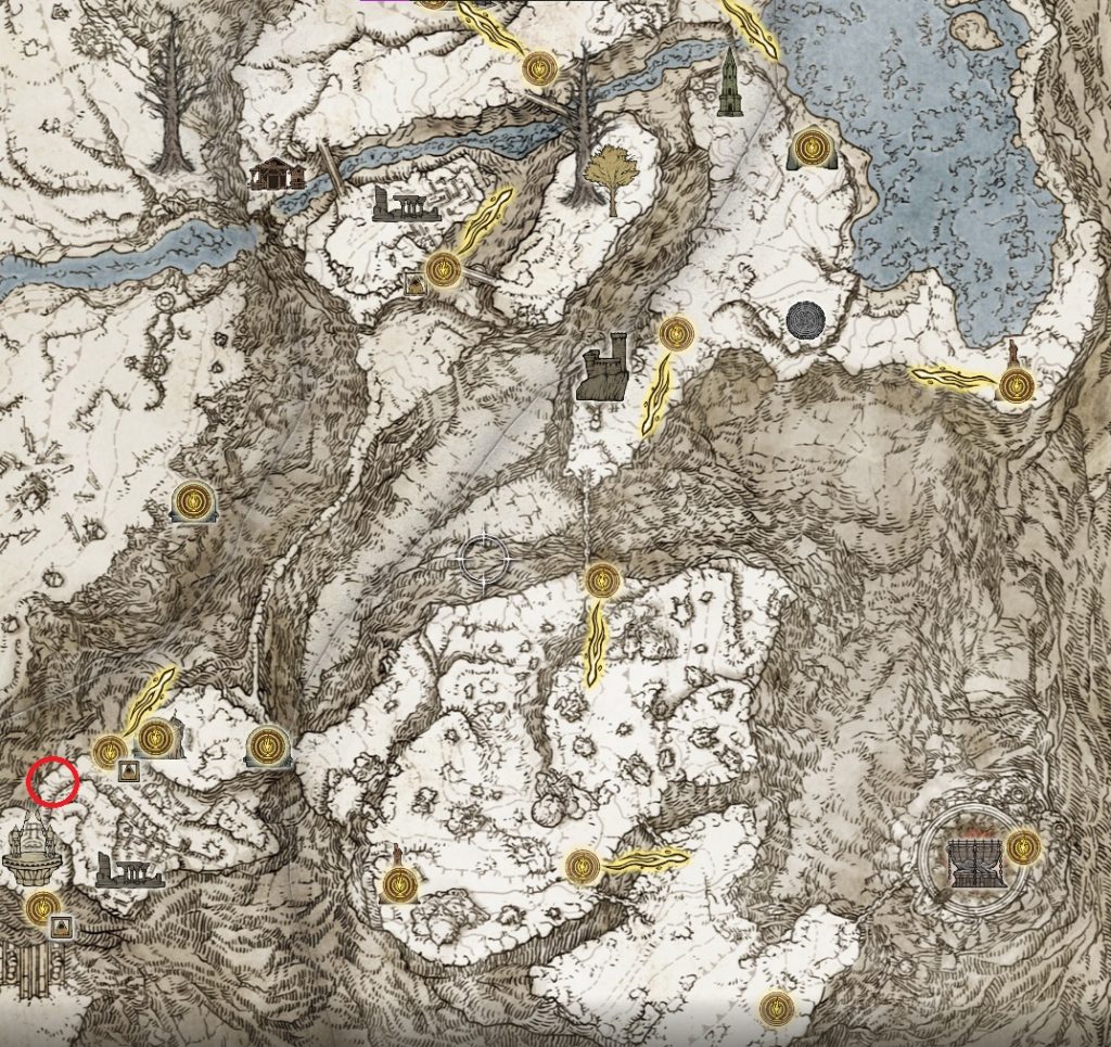 map mountaintops of the giants west item location elden ring