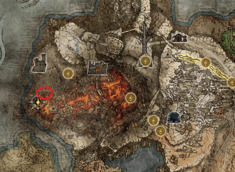 How To Beat The Magma Wyrm Mt Gelmir Elden Ring Boss Guide EIP   Mt Gelmir Magma Wyrm Map Location Elden Ring 768x564 