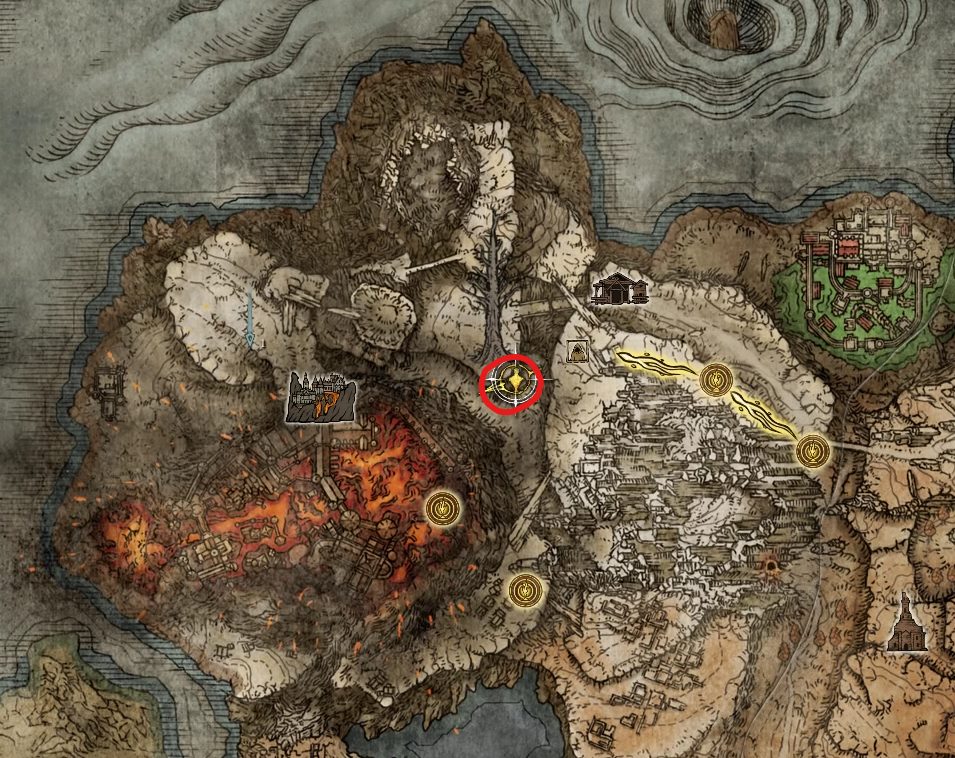 seethewater cave dungeon entrance map location elden ring