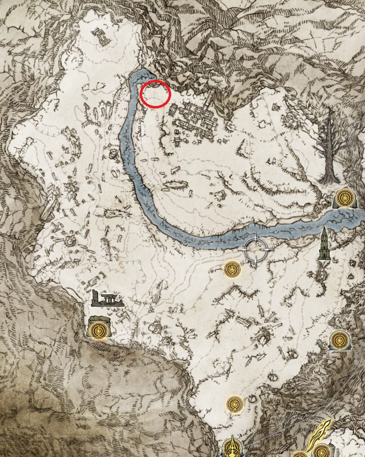 location of rotten greaves and greataxe snowfield elden ring