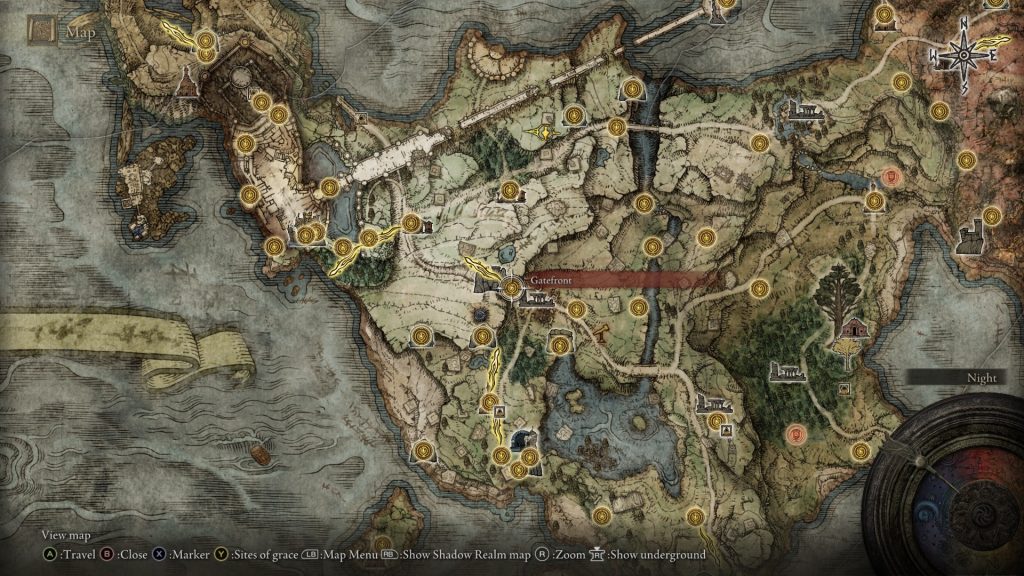 map gatefront site of grace limgrave elden ring