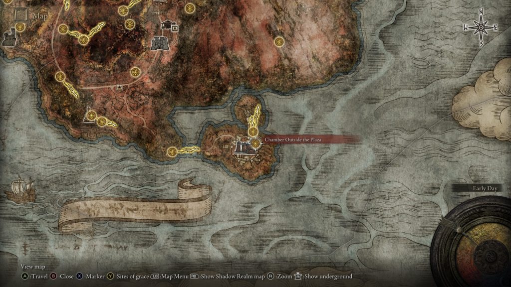 map location chamber outside the plaza grace redmane castle elden ring