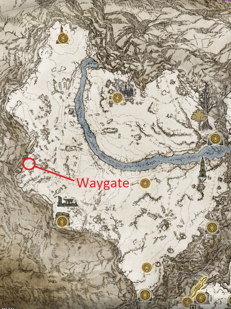mohgwyn palace waygate location in consecrated snowfield elden ring