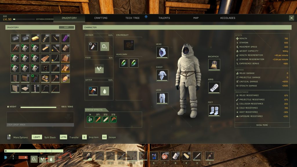 open world survival crafting games icarus ui inventory
