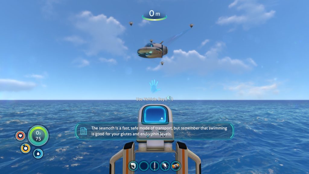 open world survival crafting games subnautica seamoth crafting