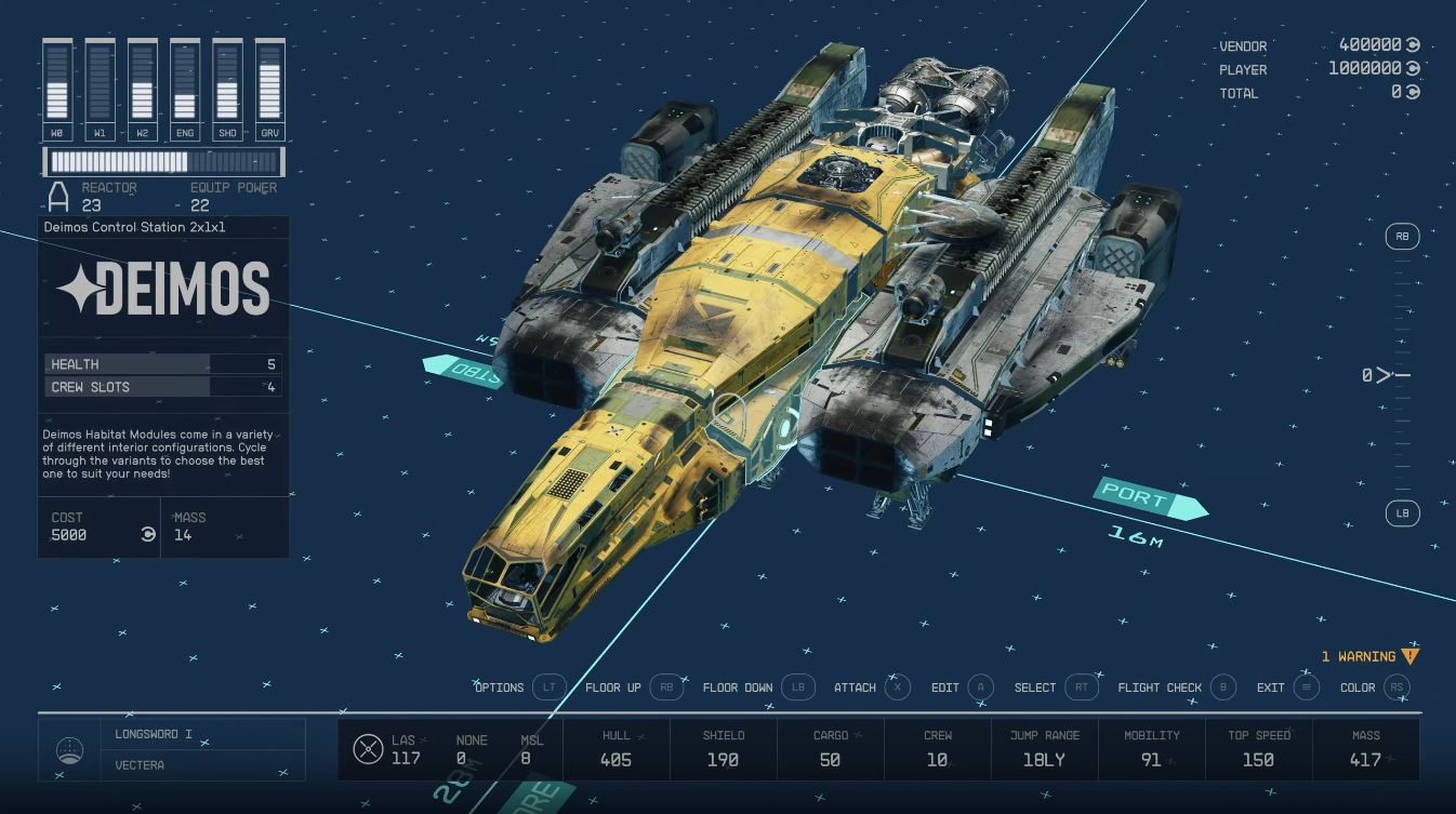 Starfield Spaceship Customization Options So Far - EIP Gaming