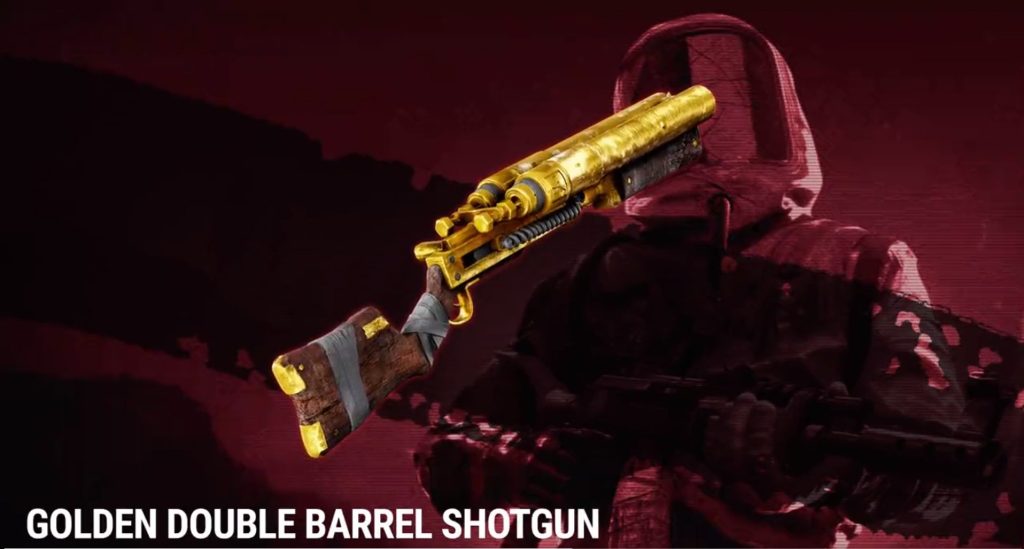golden double barrel shotgun