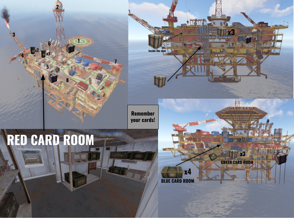 large oil rig monument map