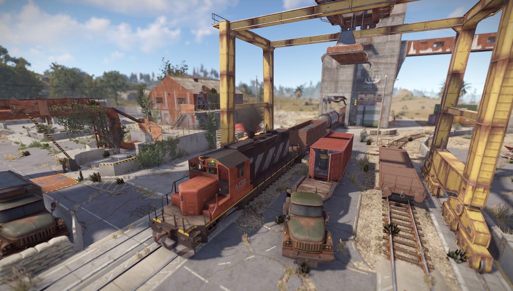 RUST August 4th Patch: Trainyard Unloading, Light Switches, Flashbangs, and More