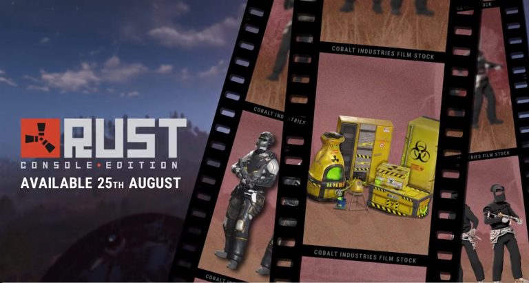 rust console edition skin augest 25th radioactive set, cartboard set, space veteran set and more