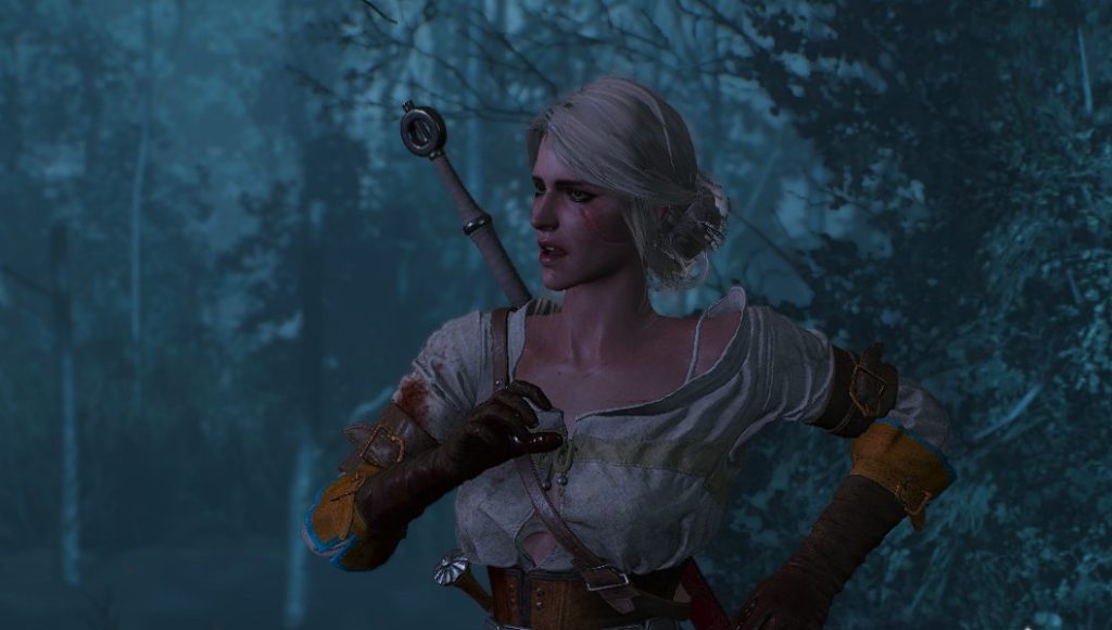 Ciri fleeing the bog in The Witcher 3