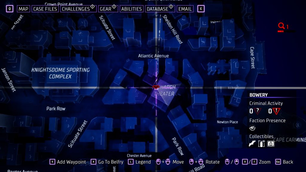 Gotham Knights Batarang Bowery 1 térkép