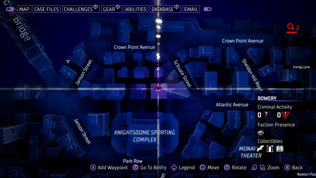 Gotham Knights Batarang Bowery 5 térkép