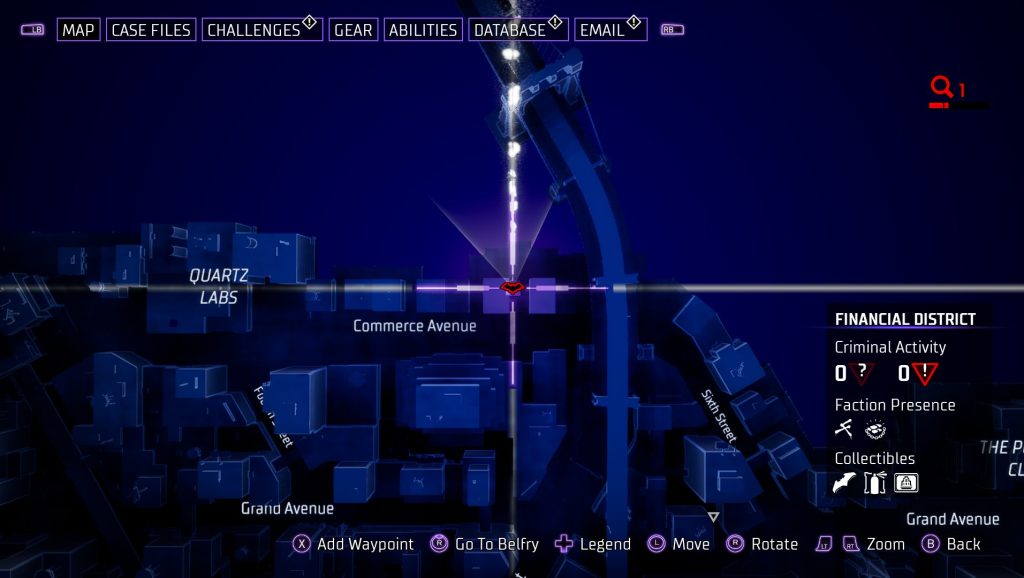 Gotham Knights Batarang Financial District 5 térkép