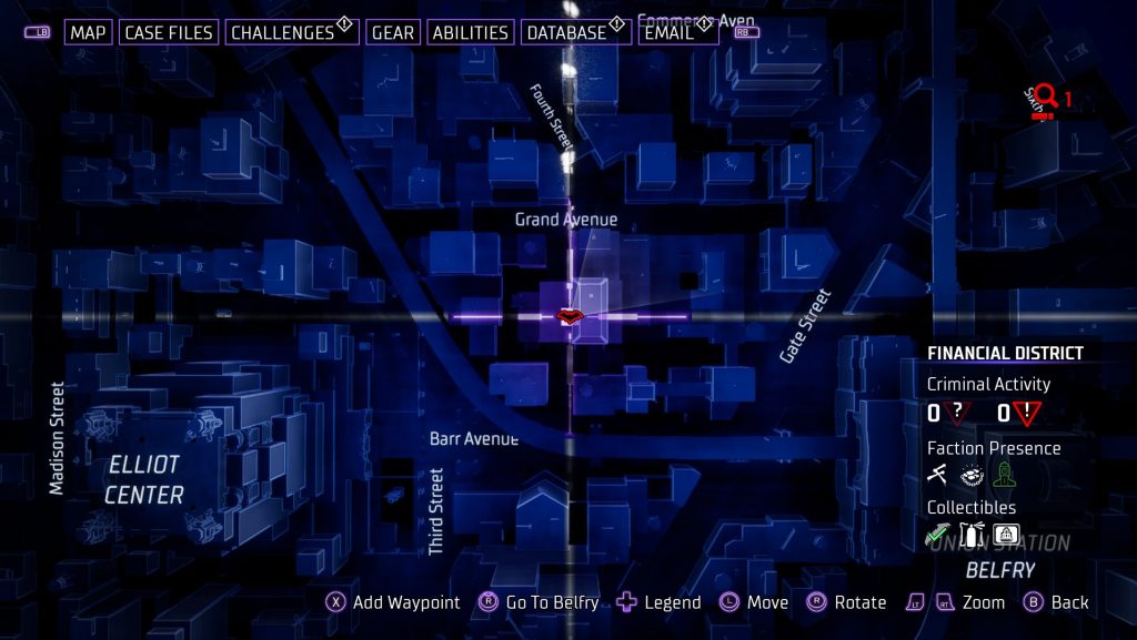 Gotham Knights Batarang Financial District 6 térkép