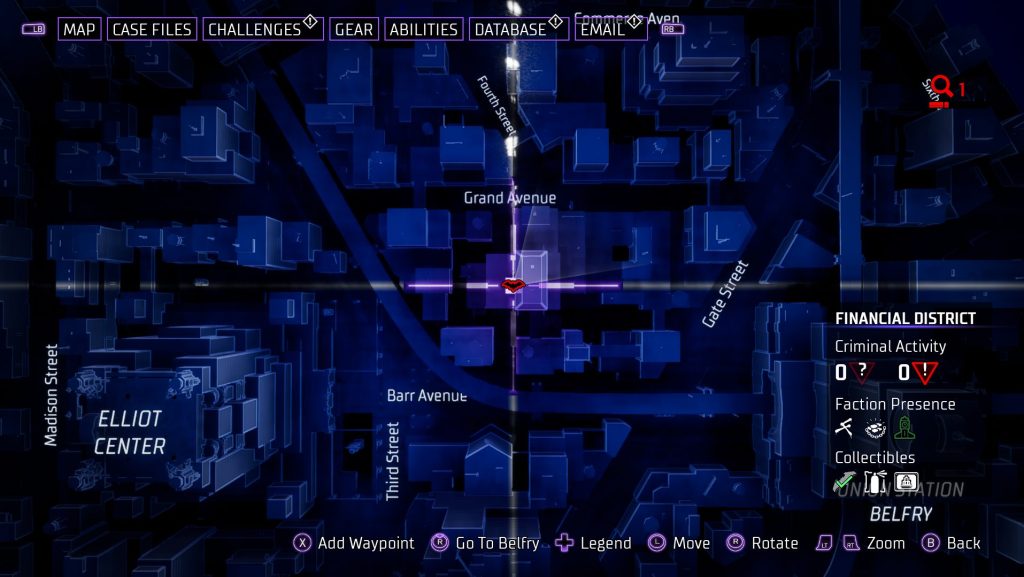 Gotham Knights Batarang Financial District 6 mapa