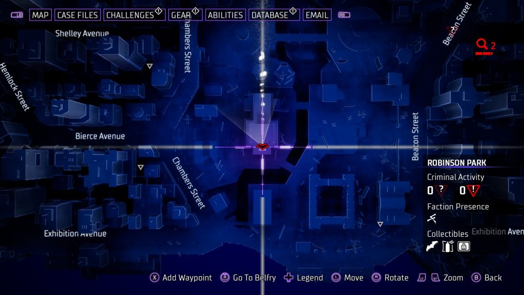 Gotham Knights Batarang Robinson Park 1 térkép