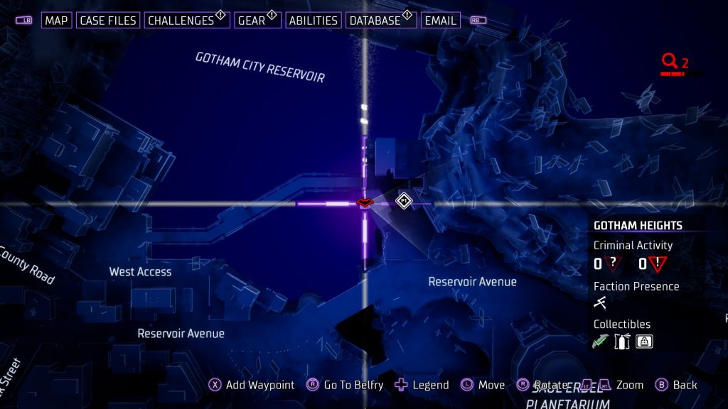 Gotham Knights Batarang Robinson Park 3 χάρτης