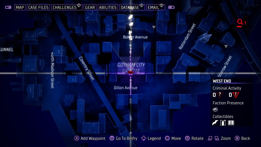 Gotham Knights Batarang West End 1 Χάρτης