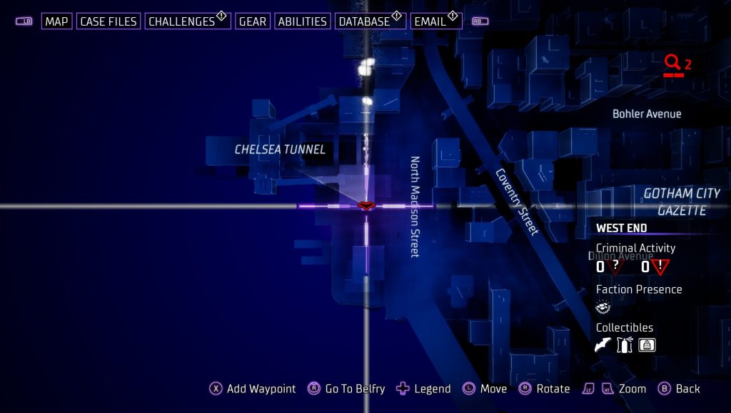 Gotham Knights Batarang West End 4 χάρτης