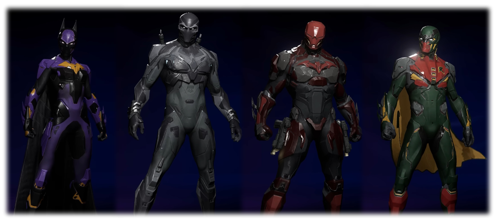 metal suit style gotham knights