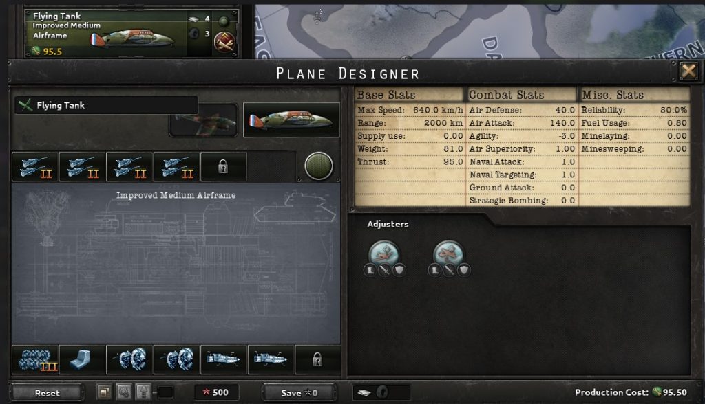 hearts of iron 4 by blood alone plane designer