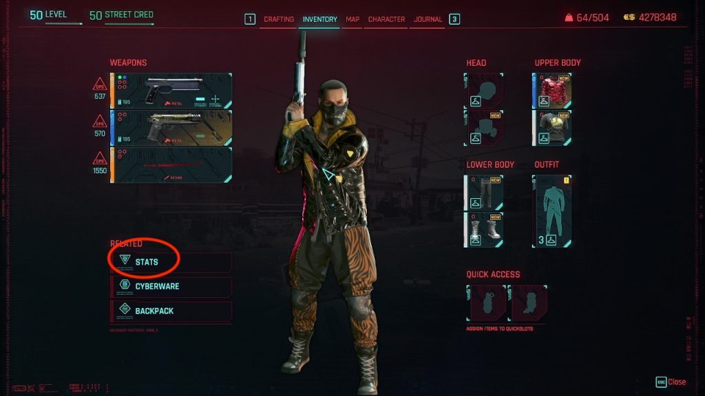 cyberpunk 2077 finding stats in cyberpunk 2077 how to level up in cyberpunk 2077 1