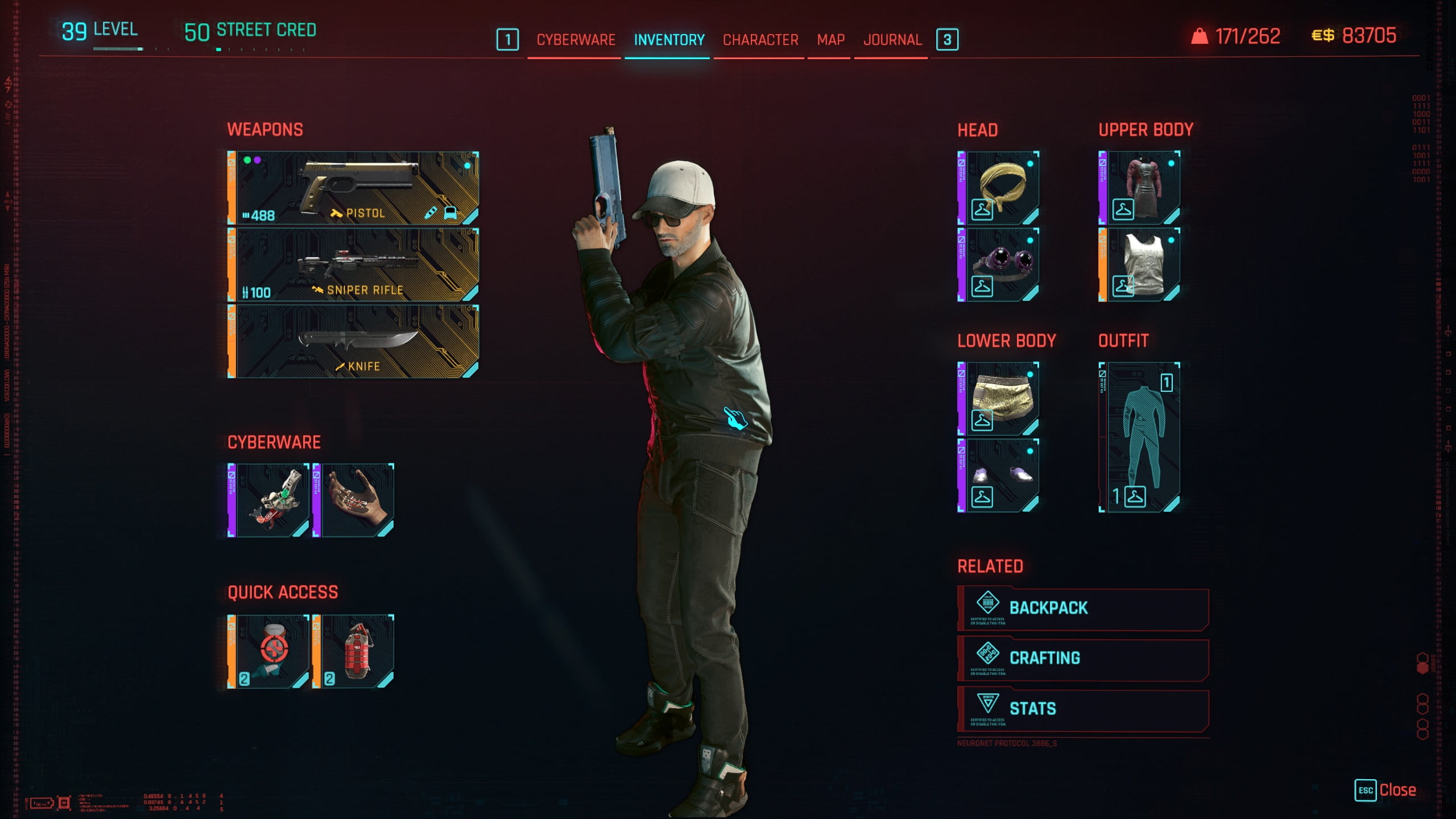 Cyberpunk 2077 2.0 sneakily adds a 'look at your cool gun' button