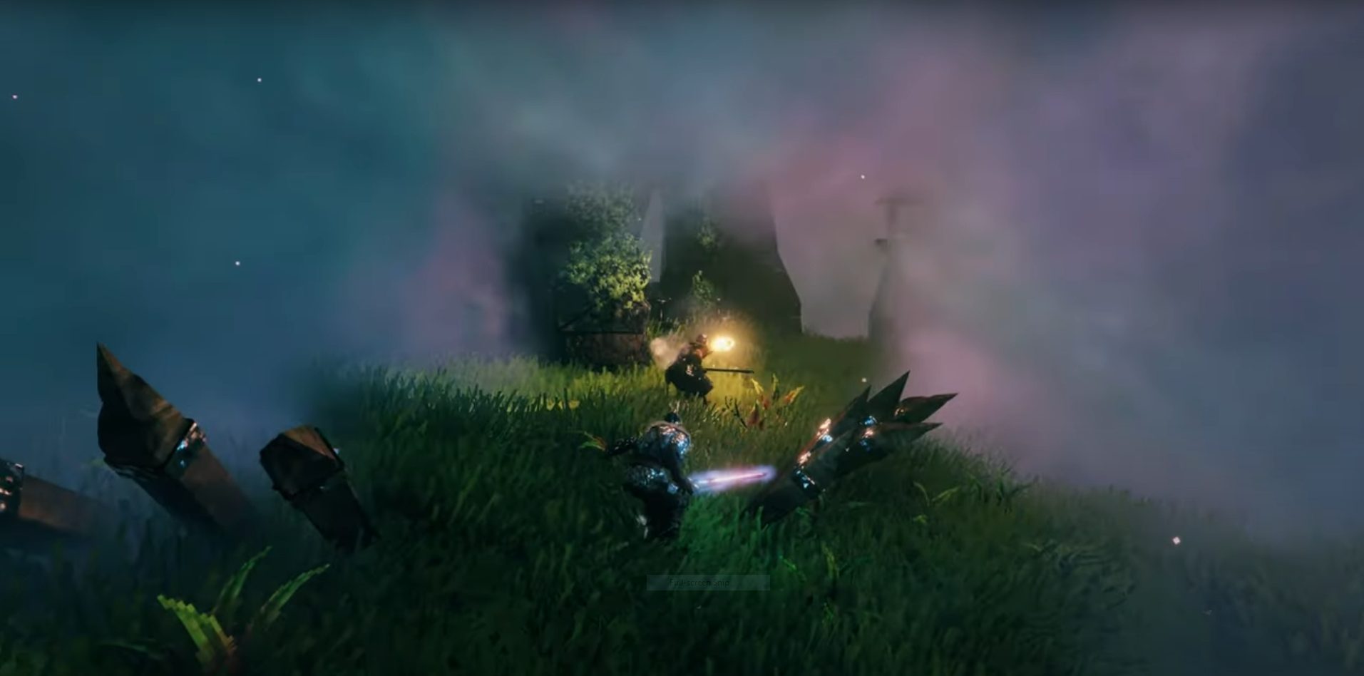 mistlands gameplay trailer torch creeping through mist