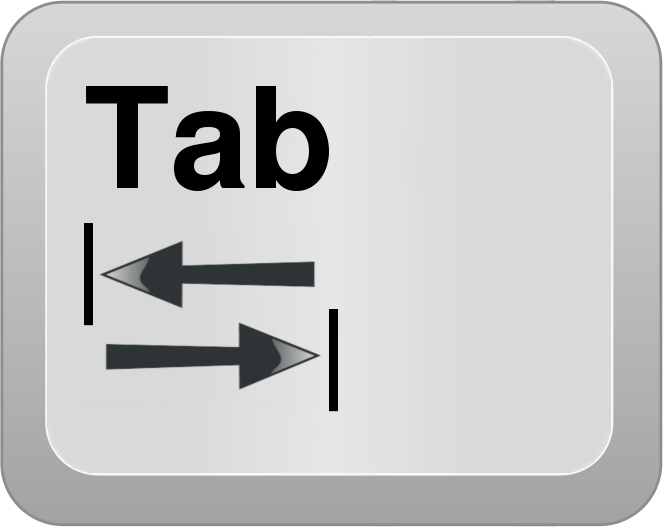 computer key tab t