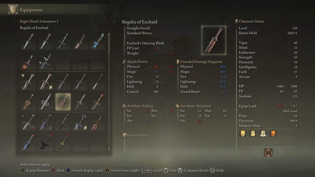 elden ring builds main guide weapons