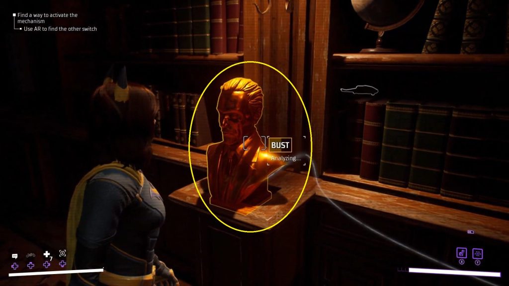 the bust how to activate the mechanism in powers club gotham knights puzzle