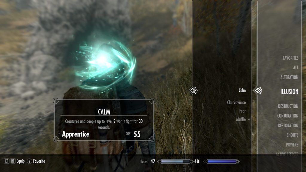 skyrim pacifist guide calm spell