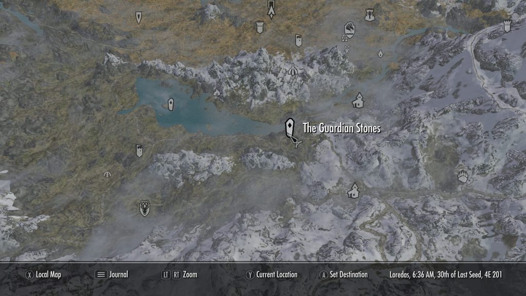 skyrim pacifist guide guardian stones location