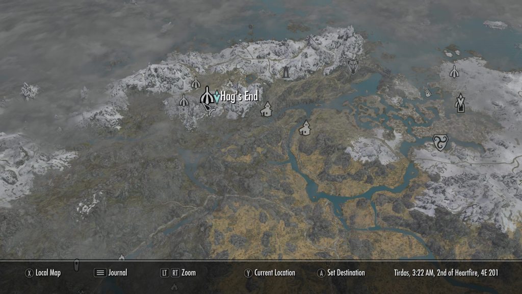 skyrim pacifist guide hags end location