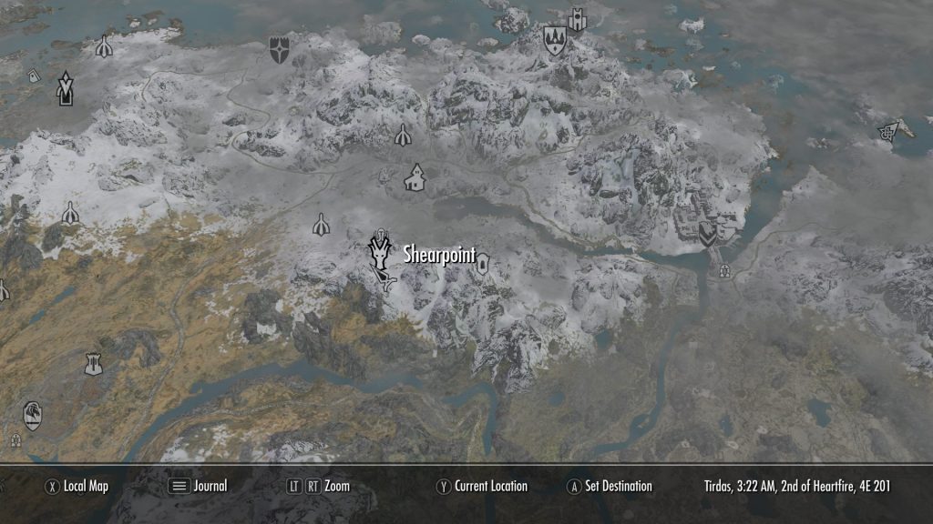 skyrim pacifist guide shearpoint location