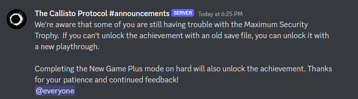 Maximum Security Trophy Still Not Unlocking? Do Another