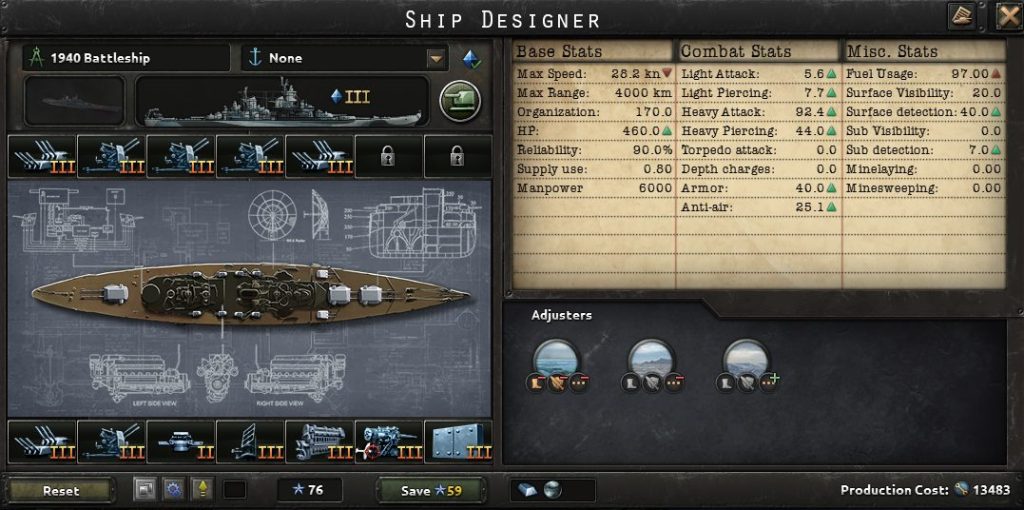 hearts of iron 4 1940 battleship design