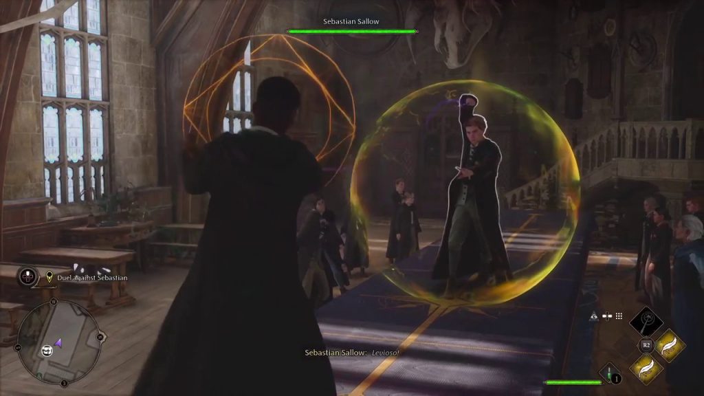 basic attack warning halo hogwarts legacy main quest defense against the dark arts classroom