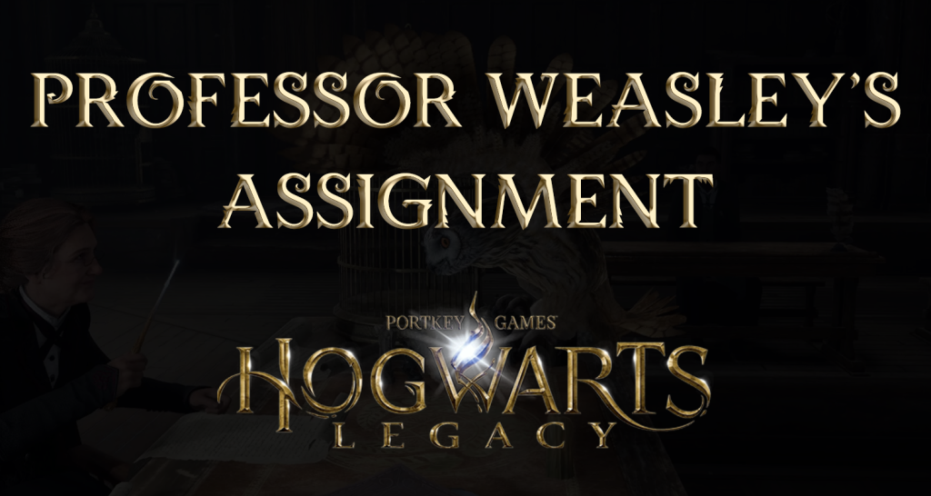 featured image professor weasley's assignment quest walkthrough hogwarts legacy